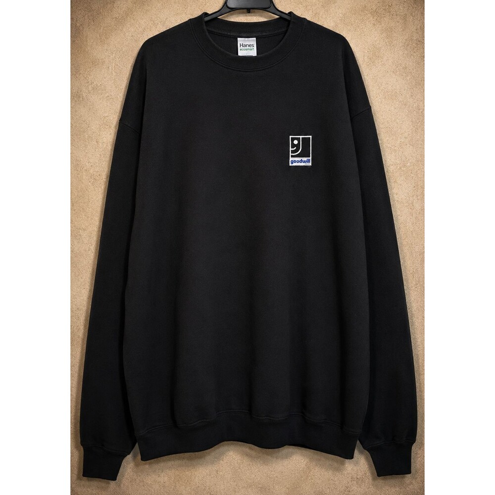 Goodwill Employee Sweatshirt Mens XL Hanes EcoSmart Embroidered Crewneck